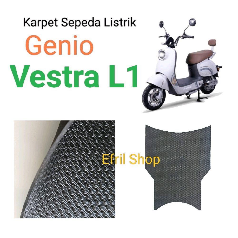 Karpet Sepeda Listrik Genio Vestra L1 Bahan Karet Motif