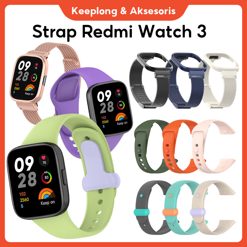 Tali For Redmi Watch 3 Bahan Silikon Tali Jam Xiaomi Redmi Watch 3 Steel Strap Redmi Watch 3 Case