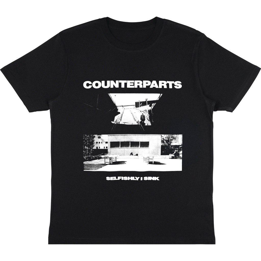 KAOS BAND COUNTERPARTS | T-SHIRT BAJU COUNTERPARTS | KAOS PUNK HITAM VINTAGE