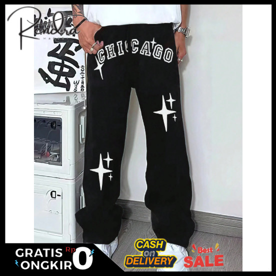 Baggy Pants Celana Oversize Standart | Celana Loose Pants Pria Wanita