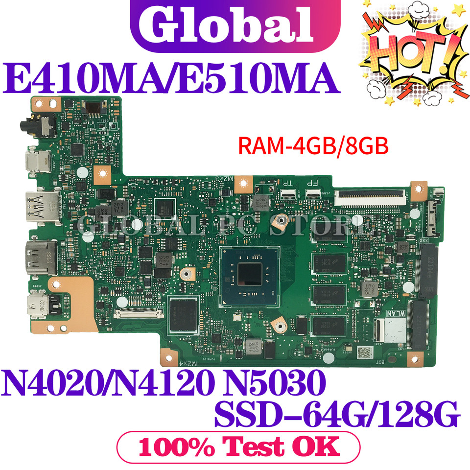 KEFU Mainboard For ASUS E410MA E410MAB E410M E510MA E510MAB R429M F414MA Laptop Motherboard N4020/N4