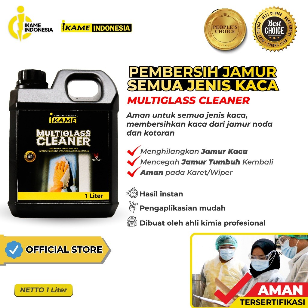 Pembersih jamur kaca 1 L / Pembersih jamur kaca IKAME original 100% / Pembersih jamur kaca mobil / p