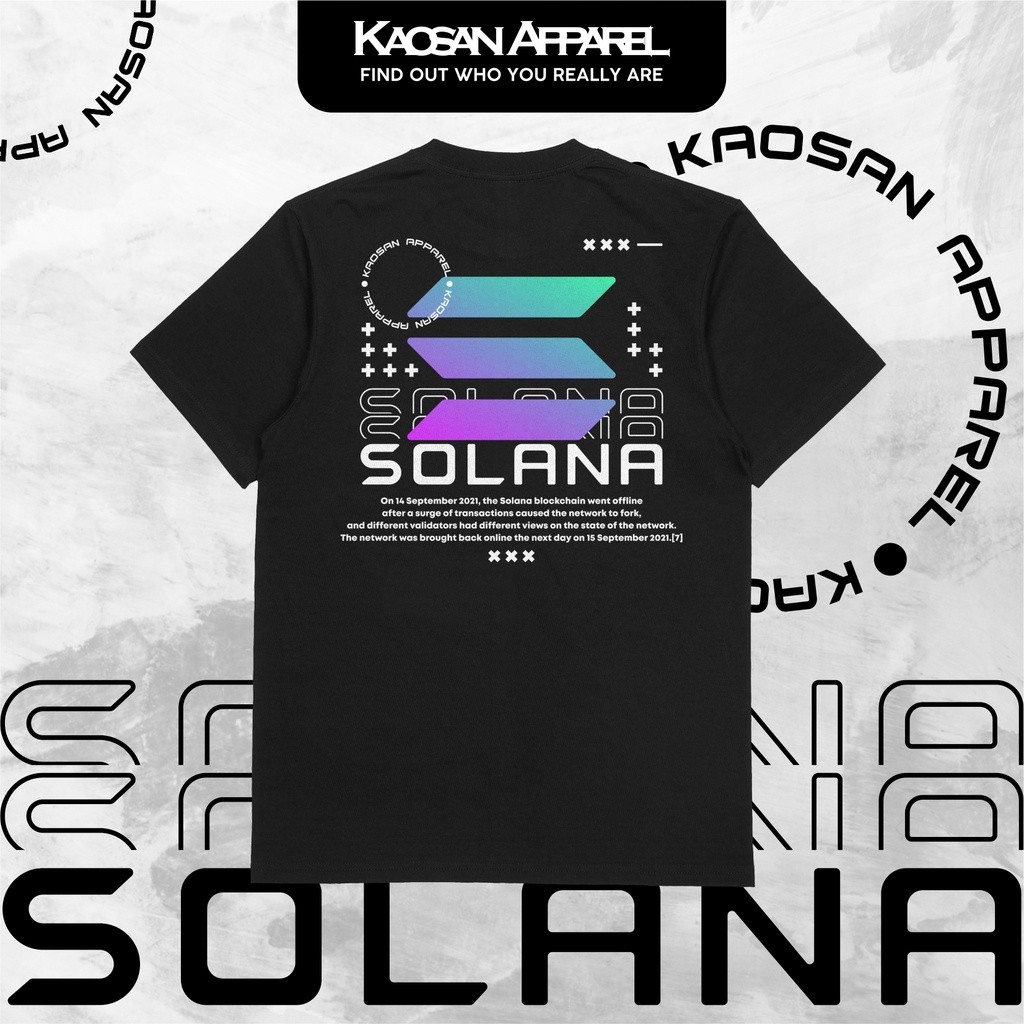 Kaos Crypto "Solana Streetwear" -Kaos Cryptocurrency/Kaos Solana Coin/Kaos Solana/Kaos Crypto/Tshirt