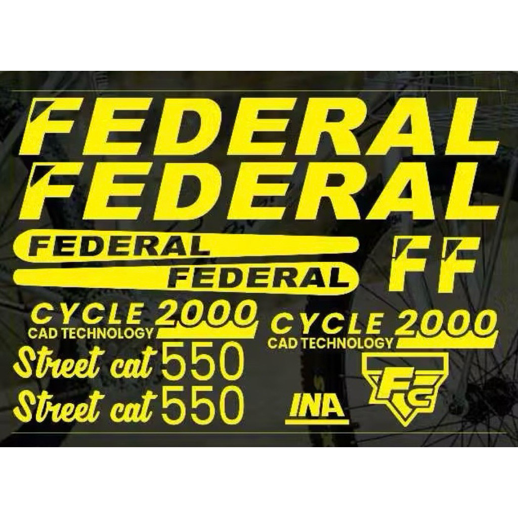 Stiker sepeda federal street cat 550 cutting
