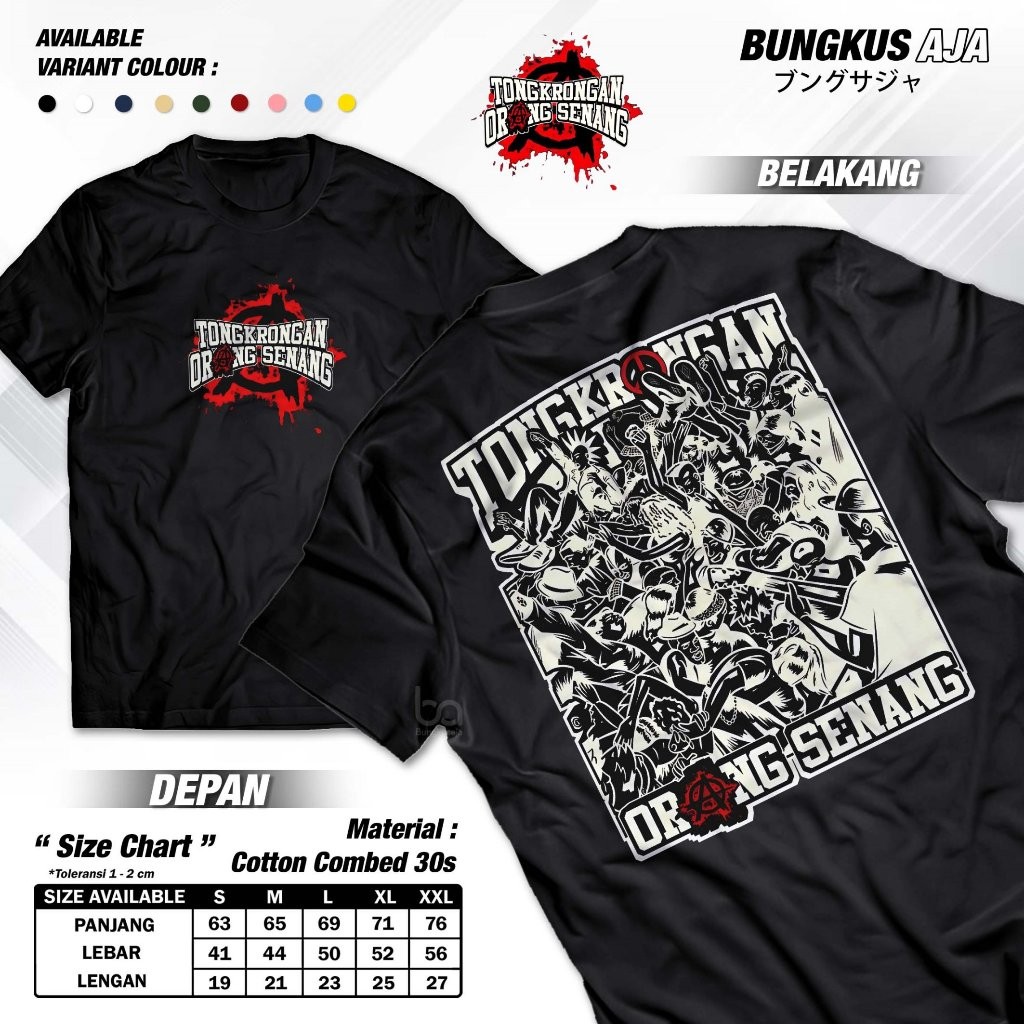 LuckyStore Kaos Tongkrongan Orang Senang - Baju Kaos Vintage Kata Kata Terbaru