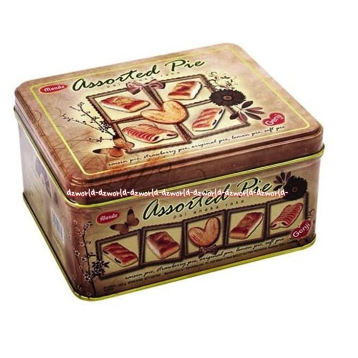 PROMO  Monde Assorted Pie Genji Kaleng 285gr Biskuit Pie Pai Aneka Rasa Pay Strawberry Lemon Pie Sof