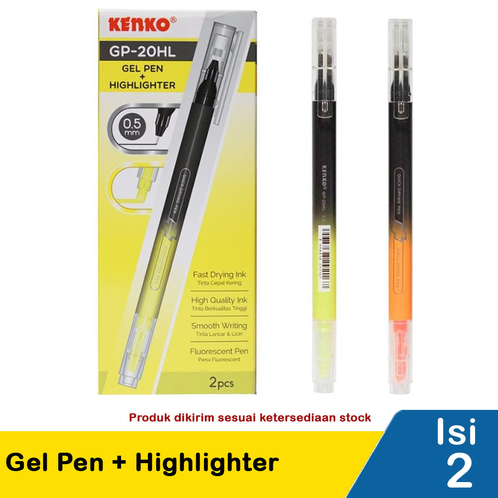 KENKO GEL PEN+HIGHLIGHTER GP-20HL 2S