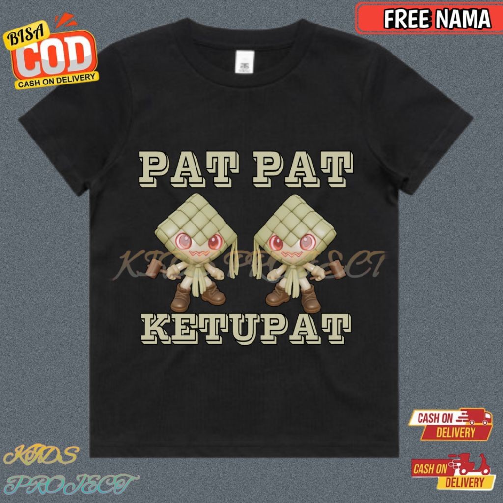 Kaos T-shirt Anak ANOMALI Pat Pat Ketupat