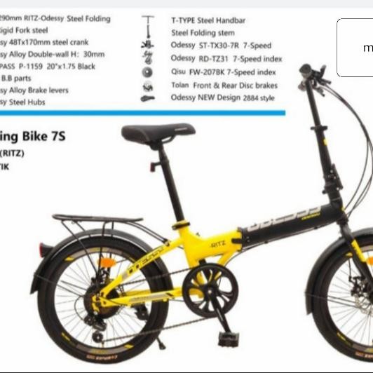 sepeda lipat oddesy ritz 16 by Mitra Hobby