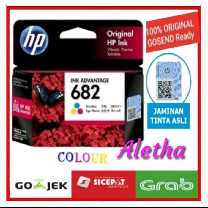 tinta printer hp 682 color original