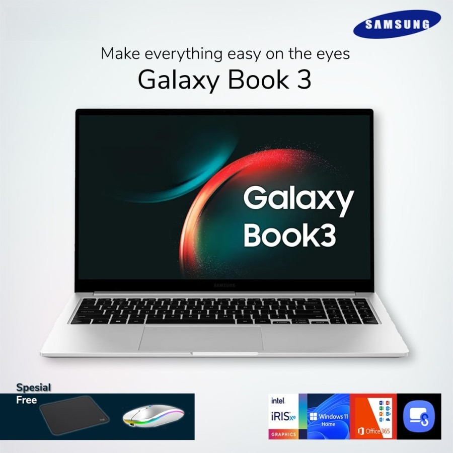Jual Laptop Samsung Galaxy Book 3 / 15.6" FHD Intel Core i7-1355U / Windows 11