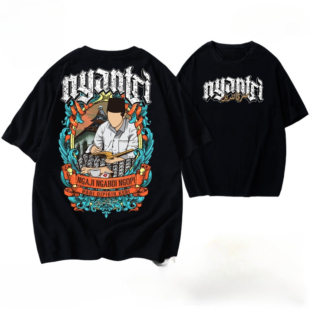 KAOS NYANTRI SANTRI KUALITAS PREMIUM 100% COTTON COMBED 30s SANTRI LENGAN PENDEK DISTRO SANTRI SALAF