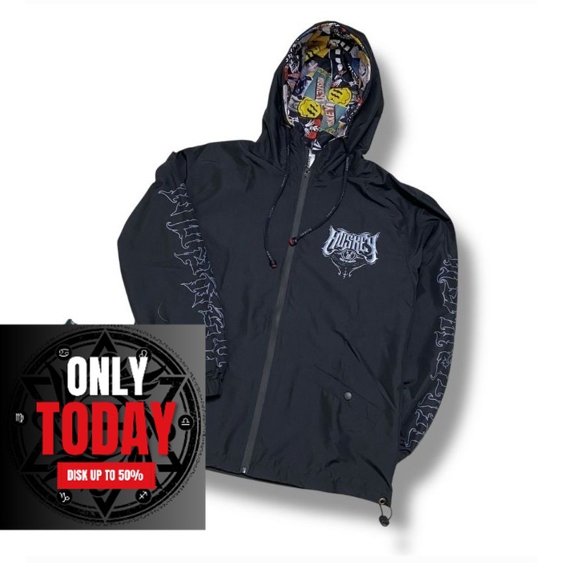 Huskey Clothing - Jaket Parasut - Daemon Black - Huskey Bali