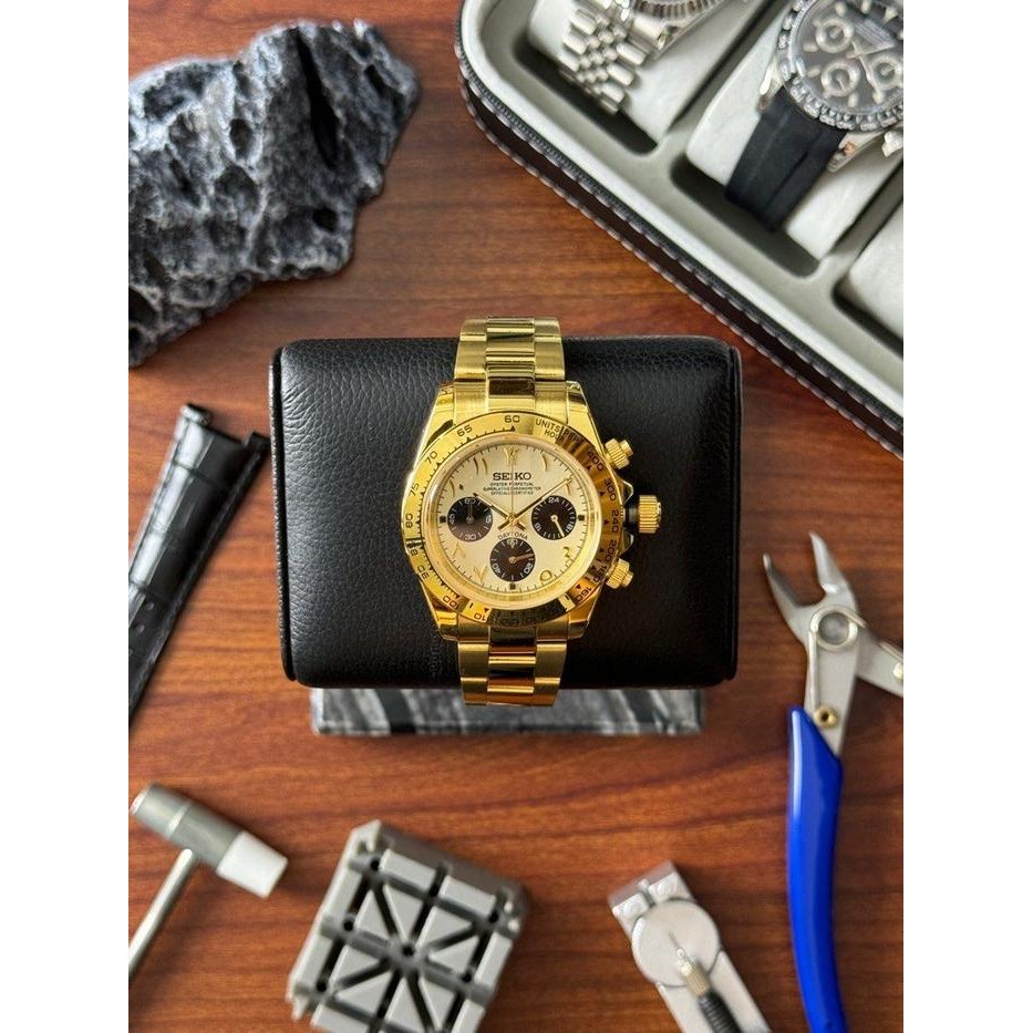 Seiko Daytona Arabic Gold VK63 Chronograph