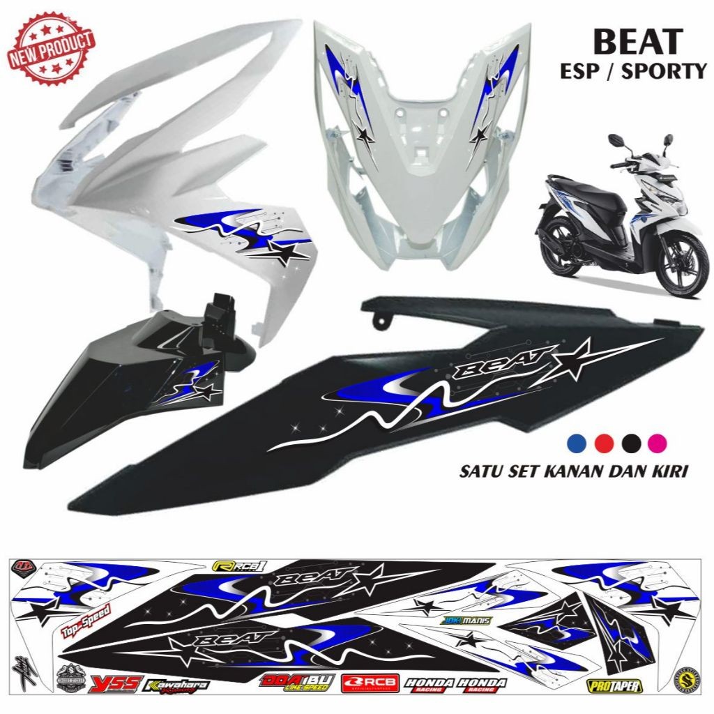 VARIASI MOTOR / STIKER VARIASI STRIPING POLET MOTIF KEREN BEAT ESP BEAT STREET VARIASI STRIPING KERE