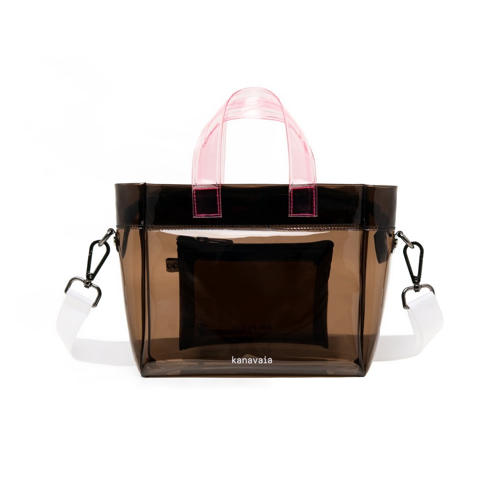 Kanavaia Mini PVC Tote Bag in Black / Pink