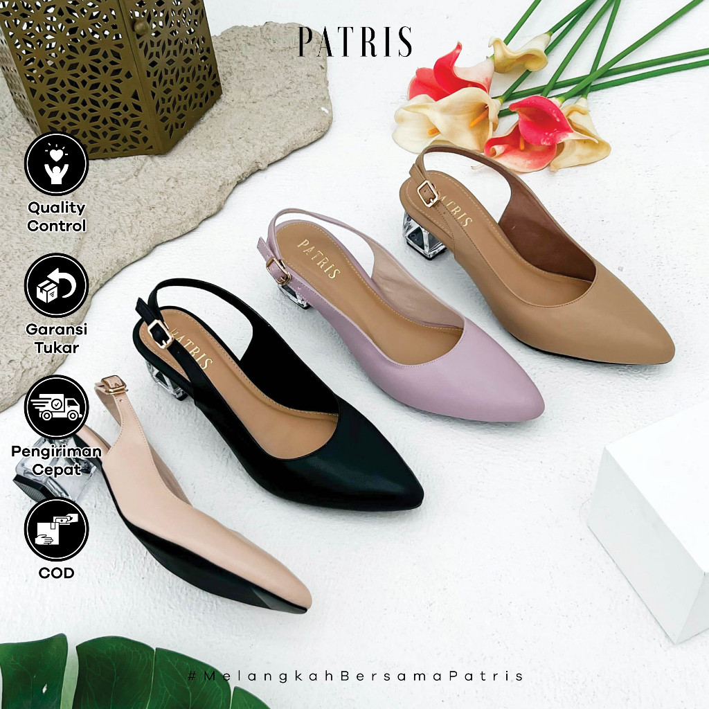 Briana Mules Wanita Heels / Hak Kaca 5 Cm