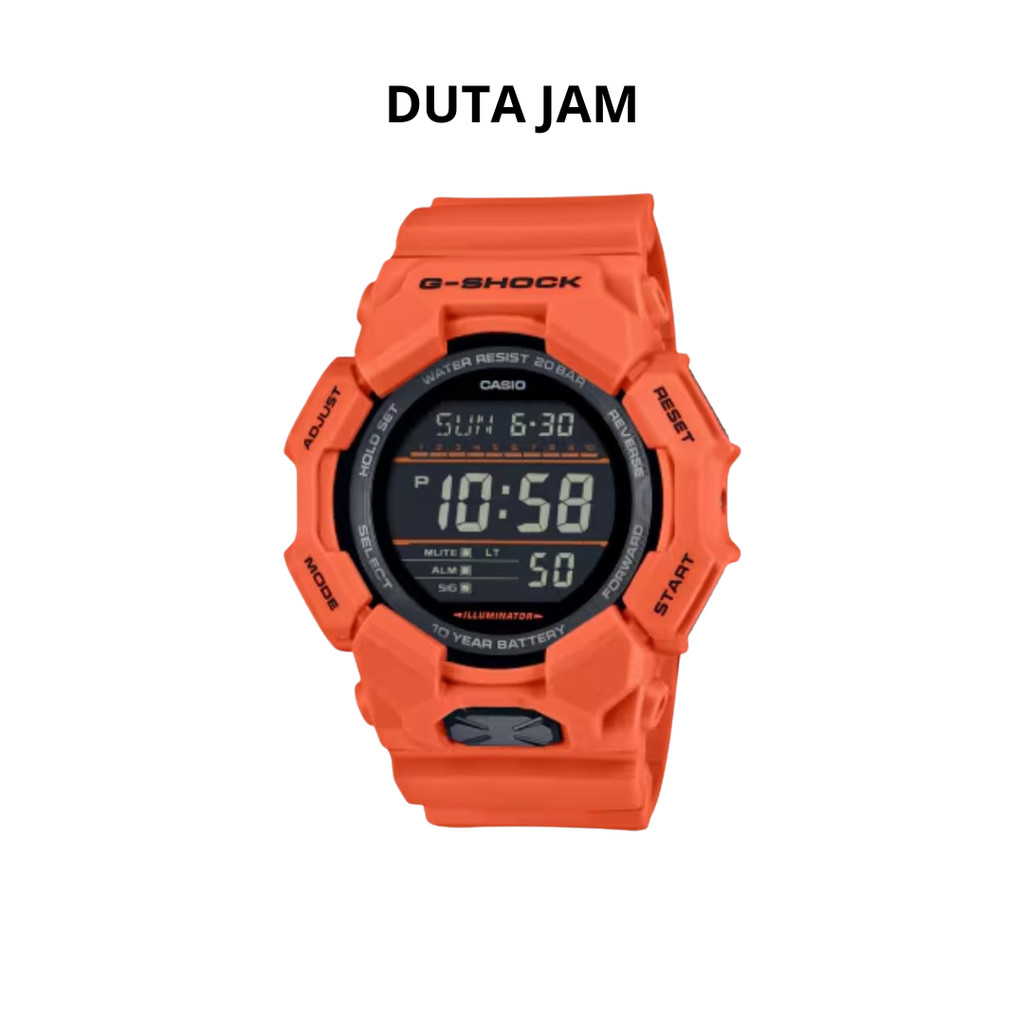 JAM TANGAN PRIA G-SHOCK GD-010-4 GD010-4DR DIGITAL ORANGE RESIN STRAP ORIGINAL