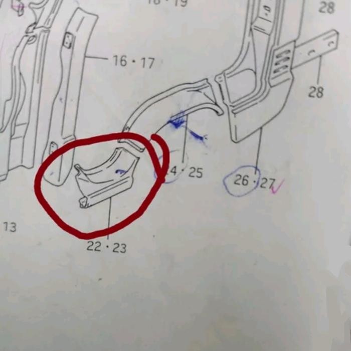 Spakbor Depan Pendek -Kanan ST100 carry Extra Original TOP