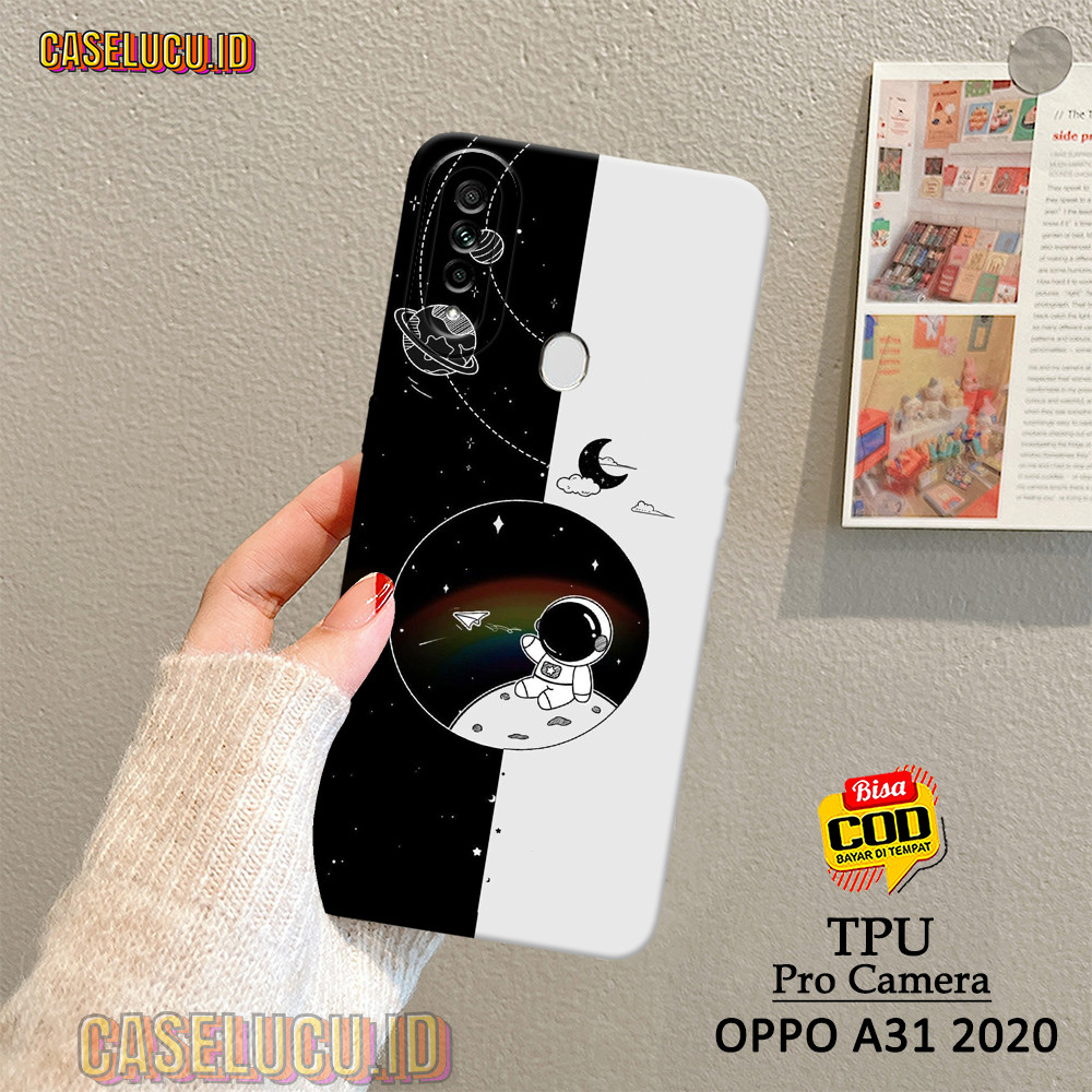 Casing Hp Oppo A31 2020 Terbaru - Fashion Case Astronot - Case Oppo A31 2020 - Soft Case Hp Oppo A31