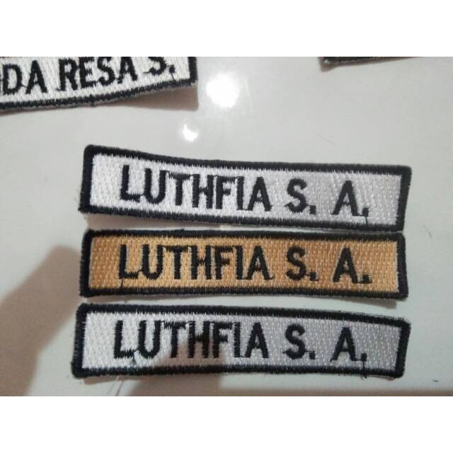 Bordir Nama Dada Siswa / Bordir Nama Siswi / Jasa Bordir Nama