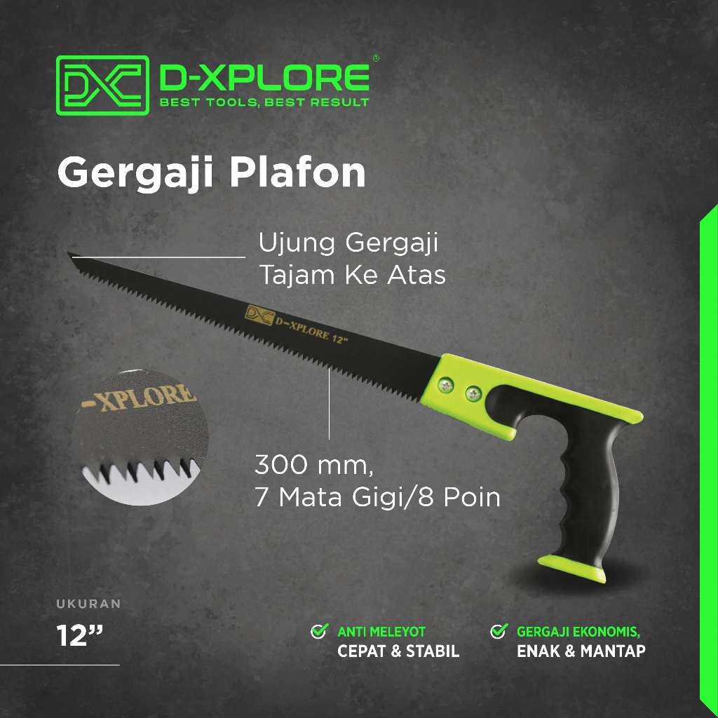 GERGAJI PLAFON / GERGAJI TRIPLEK / GERGAJI LANCIP RUNCING GG PVC D-XPLORE 12"