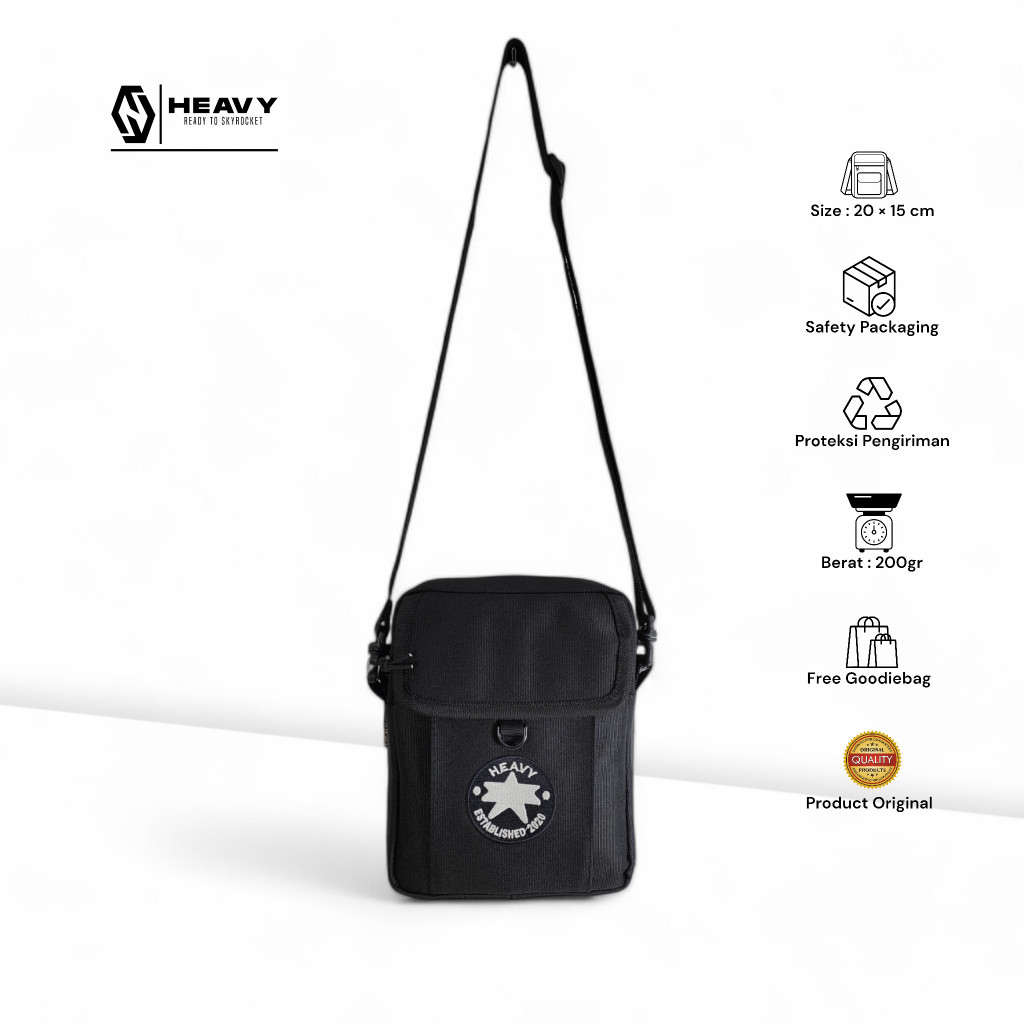 HEAVY SLING BAG HEAVY KANVAS PREMIUM | Tas Selempang Pria/ Wanita Kasual Pouch Bag