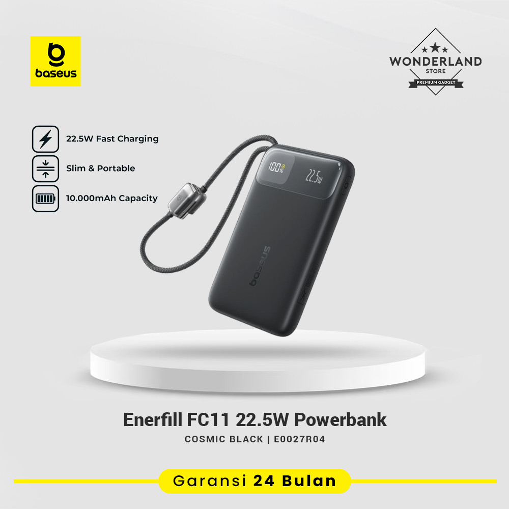 Baseus EnerFill FC11 22.5W 10000mAh Fast Charging PowerBank Digital Display Built-in Cables
