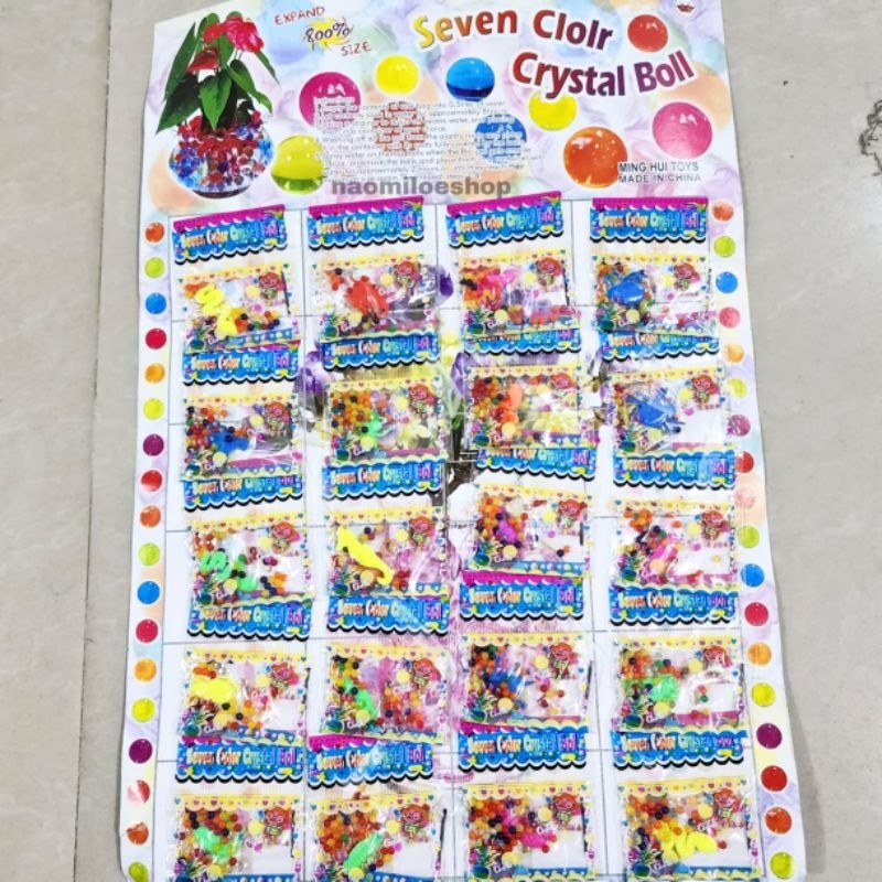 GROSIR Mutiara rendaman isi 20 pc  mainan water beads hydrogel crystal ball waterbeads