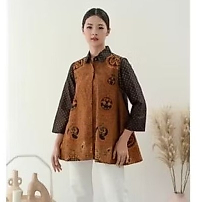 BLUS KERJA SOGAN TRUNTUM FURING TRIKOT