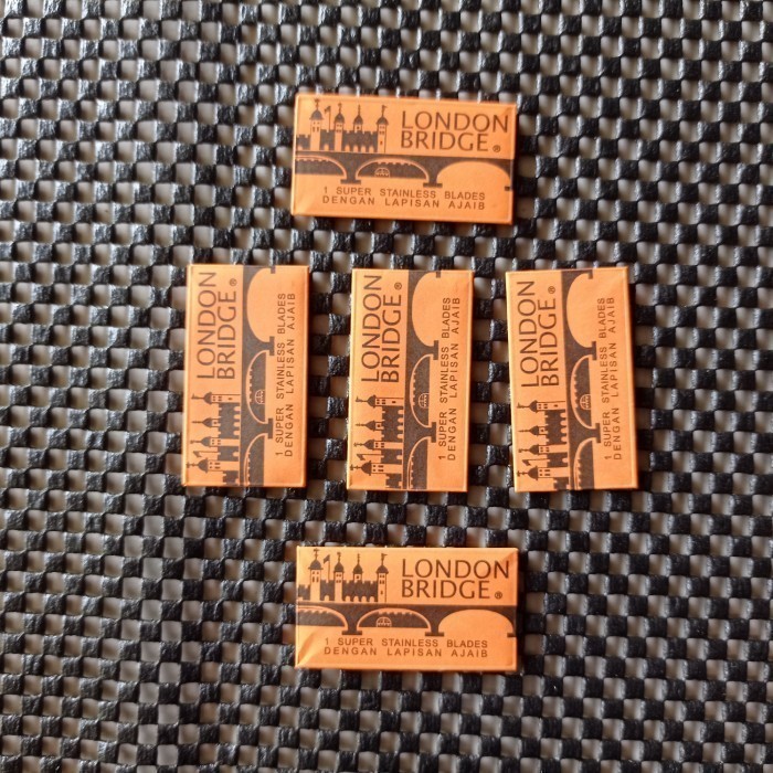 } / TERLARIS Ecer Silet London Bridge Per Pack Isi 5keping Silet Shaving Barbershop / / / .