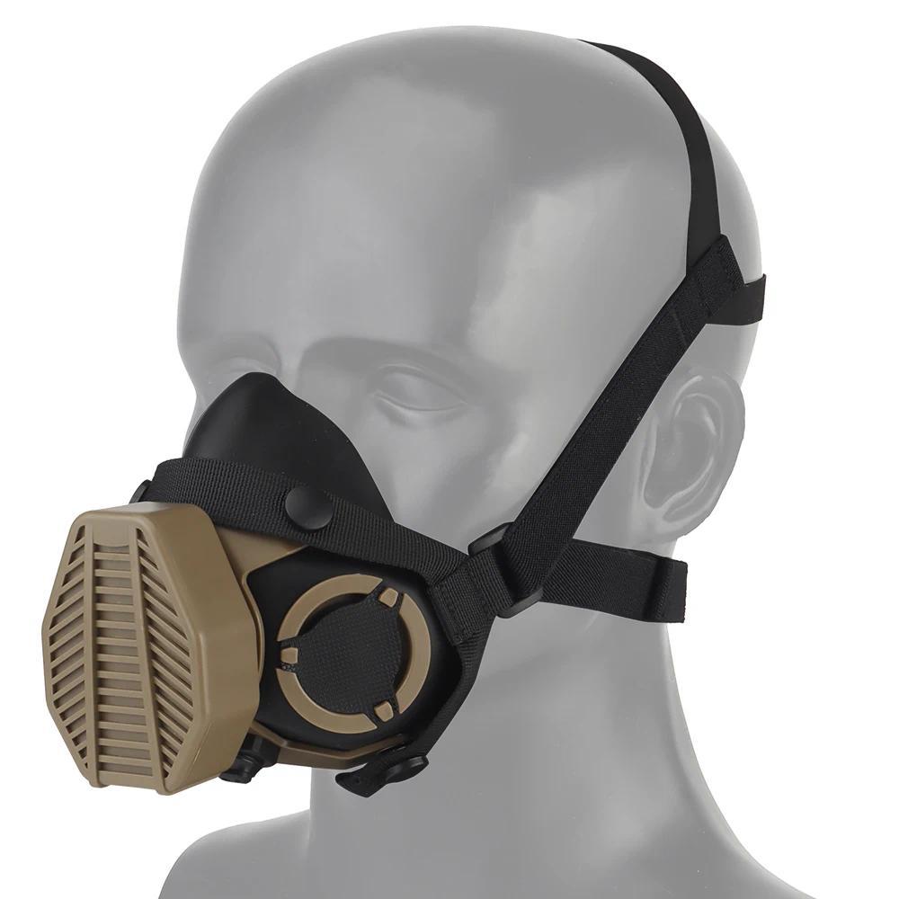 ‘Mask Special Tactical Respirator Gas Mask Half Face for Militar Paintball  CS Cosplay HEPA Filtrati