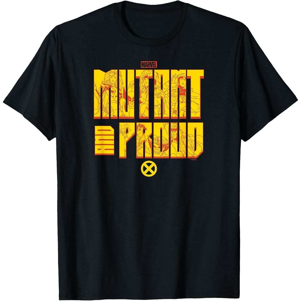 Kaos Pelindung Lengan Pendek Unisex Pria Wanita Marvel X-Men Full Print