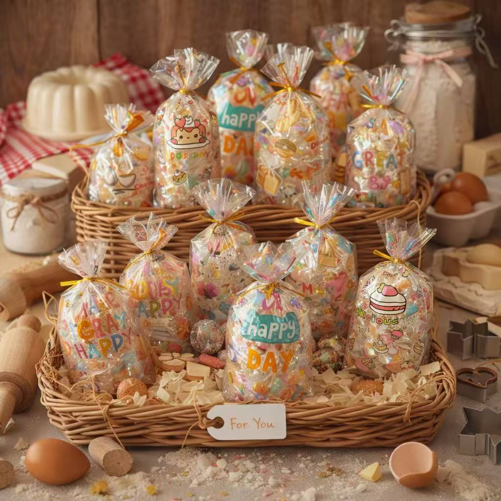 50PC PLASTIK COOKIES STANDING POUCH PLASTIK KUE CUP CAKE 10X15 PLASTIK KEMASAN KUE KERING