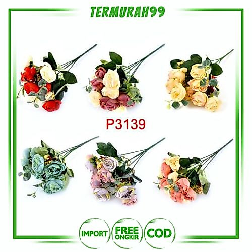 TM99/COD 1 KG BISA 28 PCS BUNGA DEKORASI / BUNGA ARTIFISIAL(1 BUKET 10 KUNTUM BUNGA)P3139