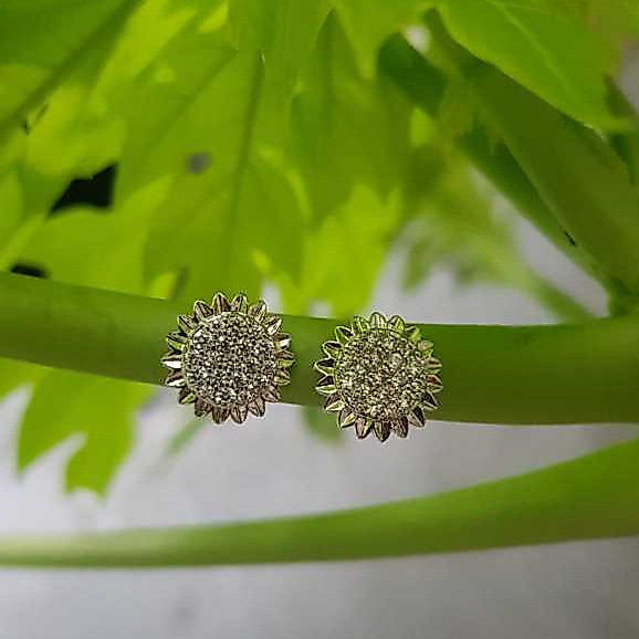 Anting Wanita Tindik Silver Kerabu Titanium Anti Karat Lapis Emas Aksesoris Fashion Korea Anting Ant