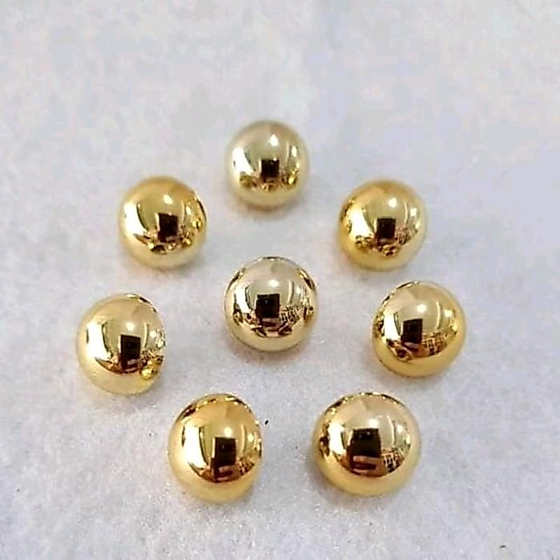 kancing jamur putih susu-kancing mutiara 11mm putih susu/hitam/gold 100pcs