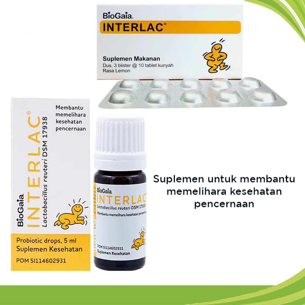 Interlac Kesehatan Pencernaan Suplemen Probiotik Lactobacillus