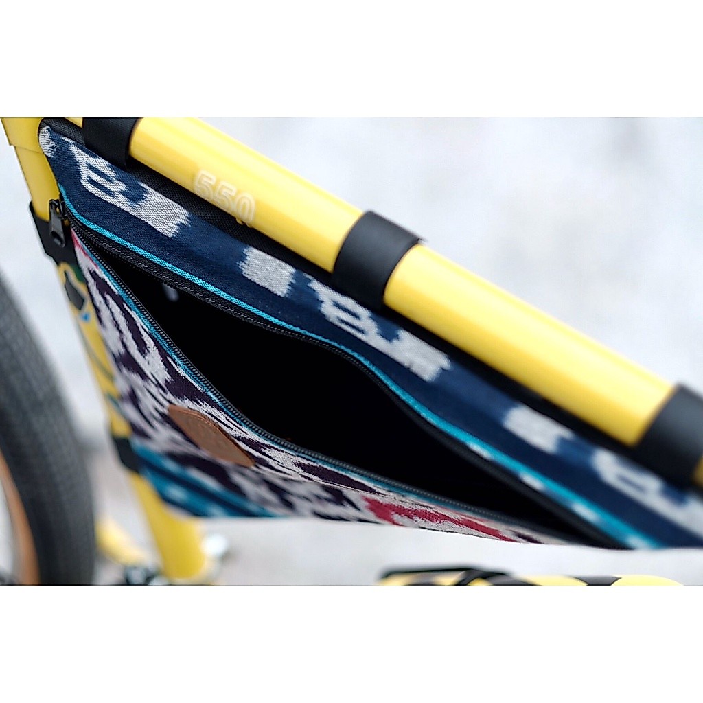 BESTPROMO DKLASIK Tas Frame Bag Segitiga Sepeda Tenun Etnik Unik / Triangle Bicycle Bag