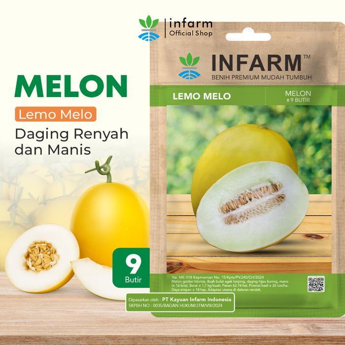 INFARM - Benih Melon Lemomelo Unggul, Bibit Buah Melon Golden Super Bibit Buah Melon Berkualitas