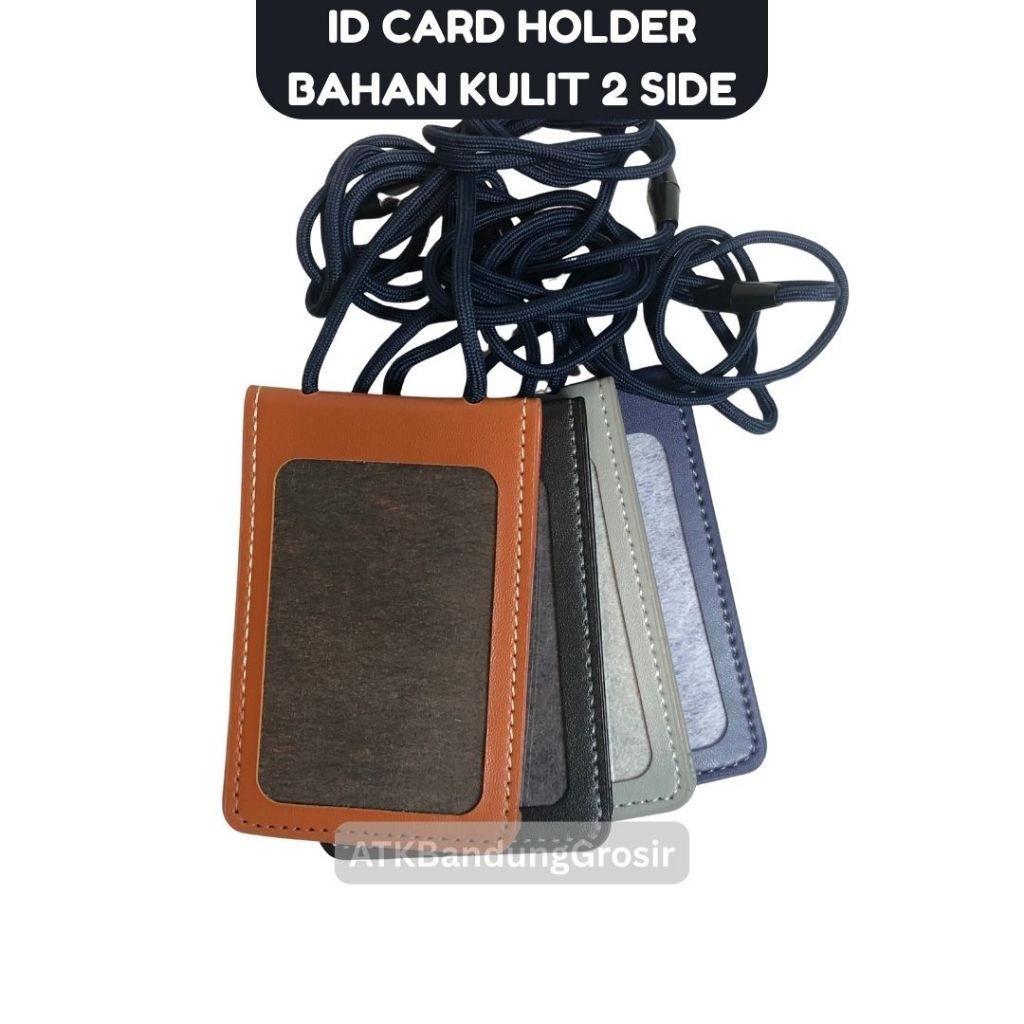 

Card Holder / ID Card Holder Name Tag Bahan Kulis 2 Side / Sisi Vertikal / Potrait - SATUAN - SHSNP