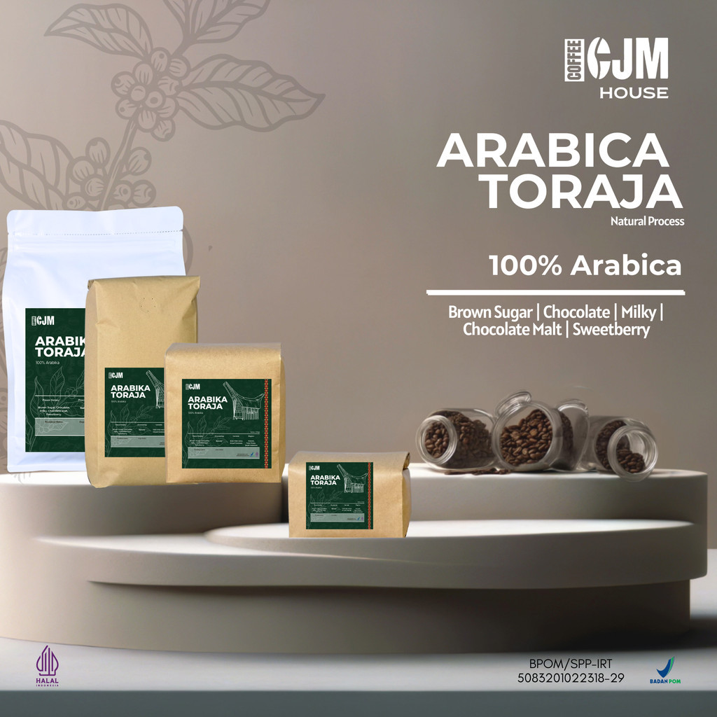 

JAMIN MURAH !!!500Gr Pure Arabika Toraja Natural | CJM Coffee House | Kopi Arabica Premium | Toraja Premium Coffee(BISA LANGSUNG ORDER)