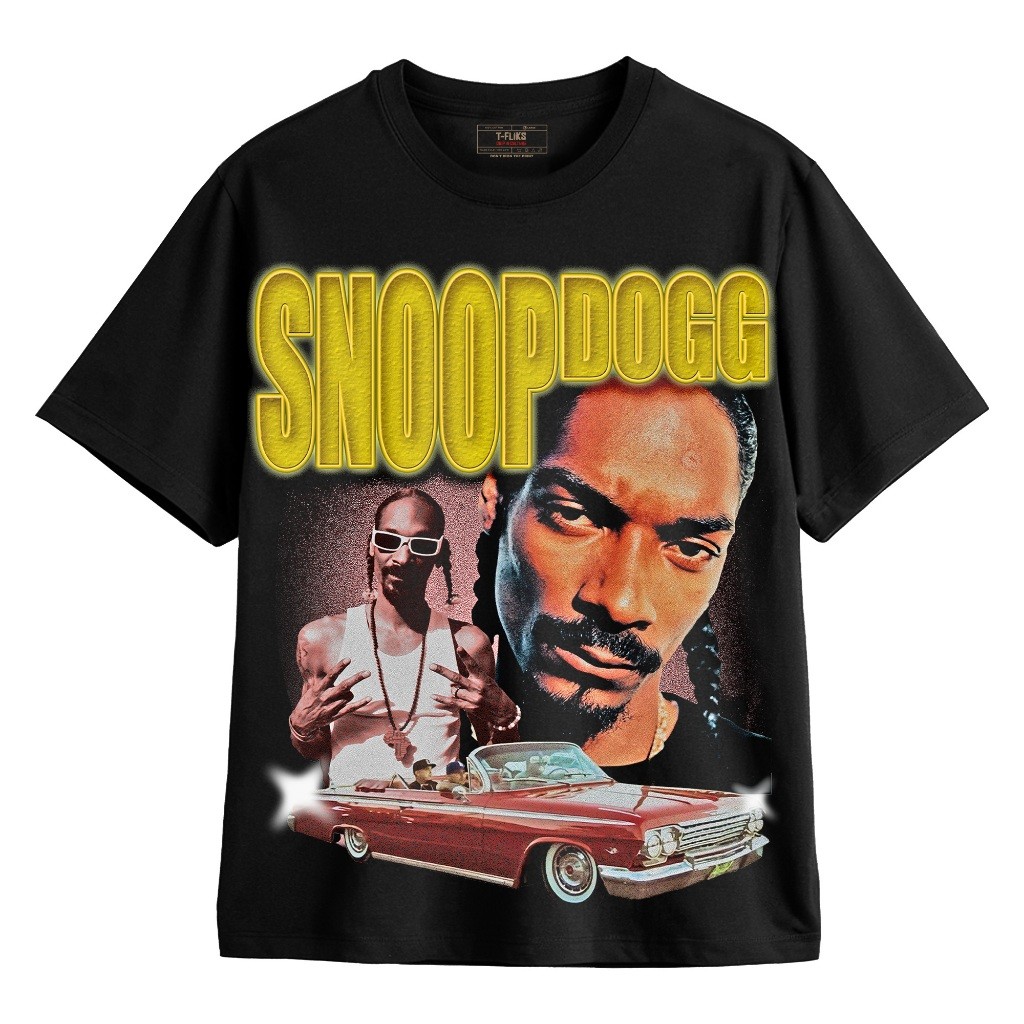 (COD) SNOOP DOGG KAOS SNOOP DOGG OVERSIZE HITAM TFLIKS