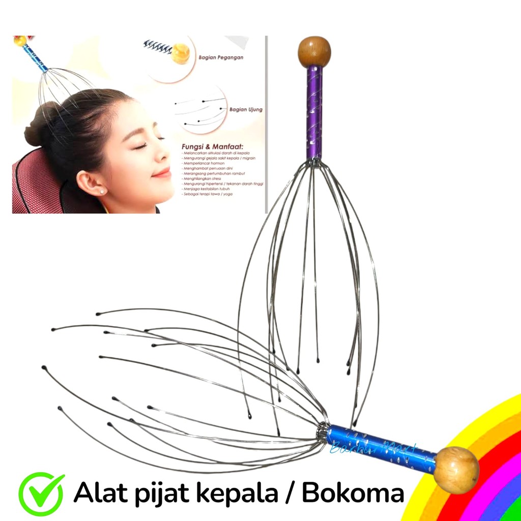Alat Pijat Reflexi Kepala Bokoma Massage Terapi Manual Sakit Kepala