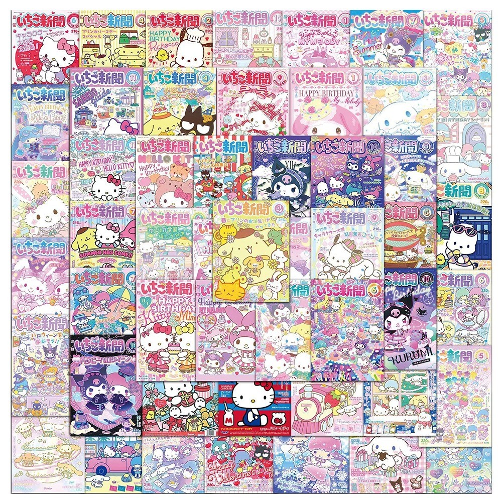 

10/30/50PCS Cute Sanrio Poster Anime Cartoon Stickers Skateboard Guitar Suitcase Freezer Motorcycle Waterproof Graffiti Sticker