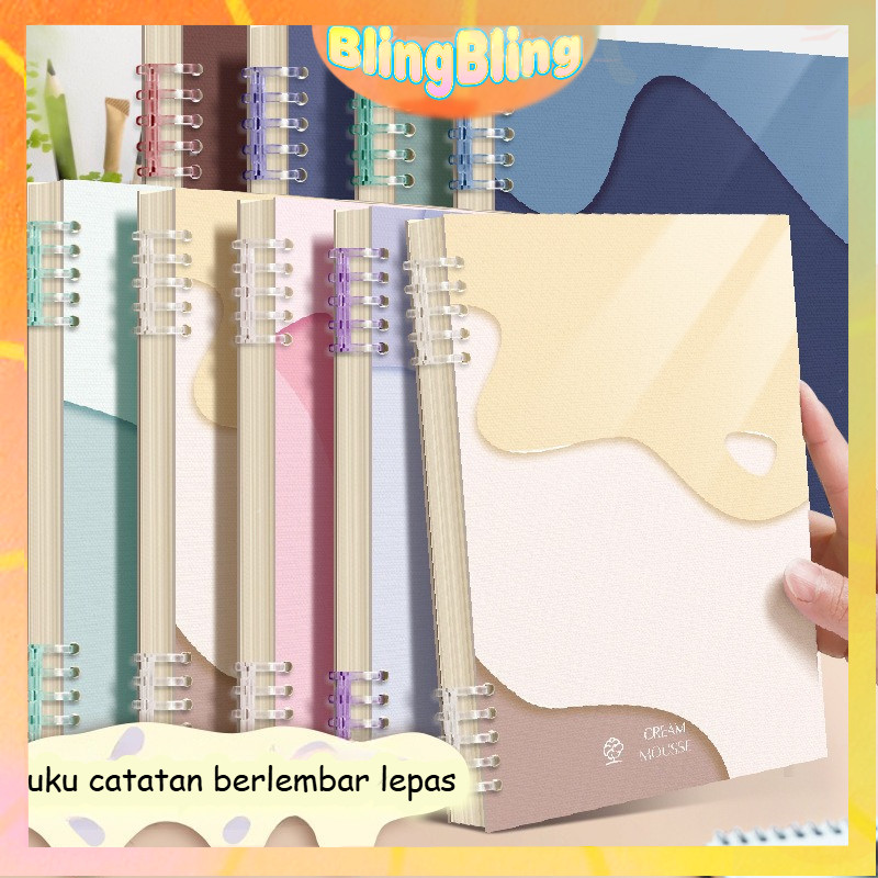 

【Ready】A5 B5 Buku Tulis Sekolah Buku Catatan Lucu Ring Notebook Aesthetic Lose Leaf Binder Korea Lucu Menebal Buku Notebook