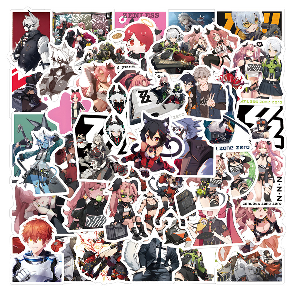 

54pcs Cool Billy The Kid Zenless Zone Zero Stickers Alexandrina Sebastiane Ellen Joe Game Sticker Von Lycaon Anime Decal