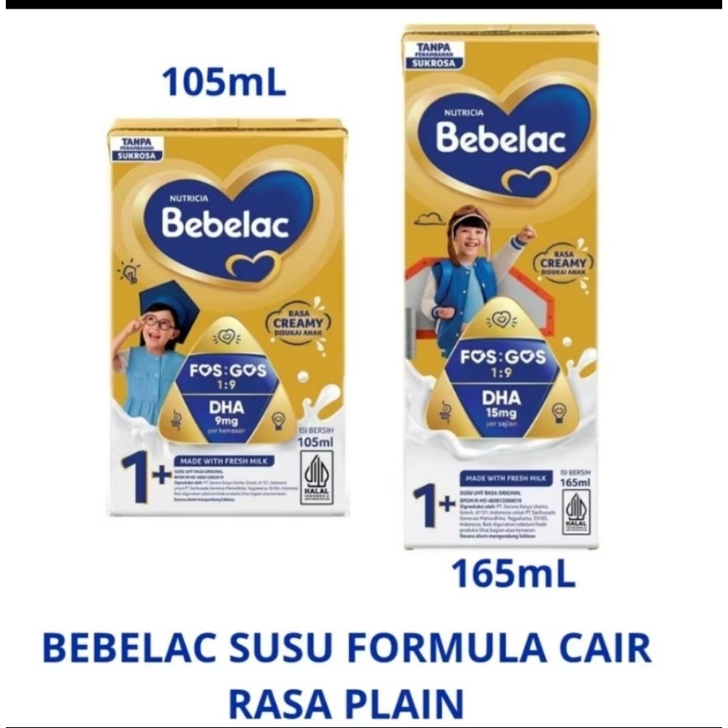 

BEBELAC SUSU FORMULA CAIR SUSU PLAIN 105ML / 165ML (BEBELAC UHT)