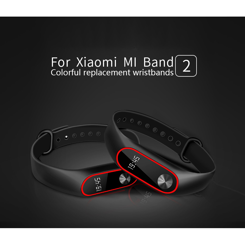 Strap For Xiaomi Mi Band 2 Colorful Wristband Silicone Strap For MI BAND 2 Wriststrap Smart Wrist Br