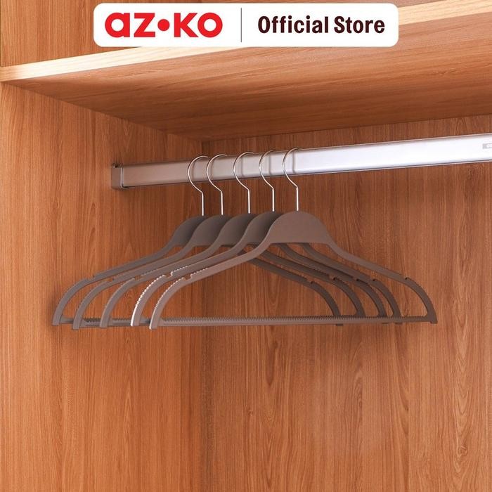 

STORA SET 5 PCS HANGER BAJU ABS DENGAN RUBBER COATED - ABU-ABU